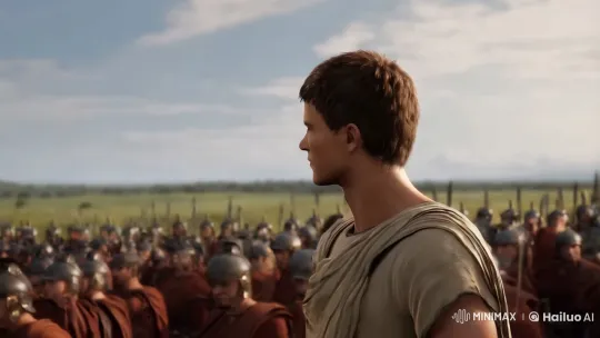 Emperor Constantine Commands with Modern Elegance in Serene Setting – AI Generated Video | Hailuo AI