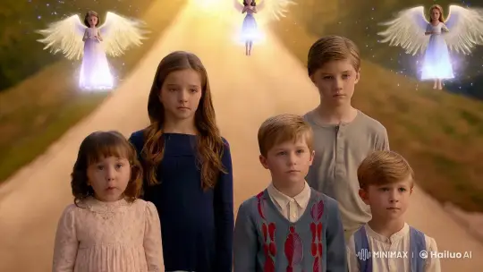 Innocent Siblings with Guardian Angels – AI Generated Video | Hailuo AI