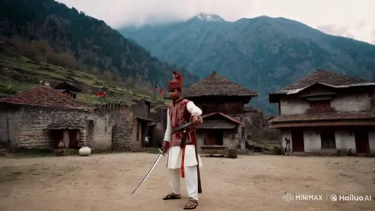 Prince Veerbahadur Honors Legacy in Gorkha Village – AI Generated Video | Hailuo AI