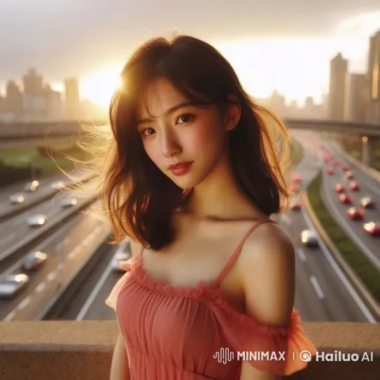 Woman Conjures Flowers on Balcony at Sunset – AI Generated Video | Hailuo AI
