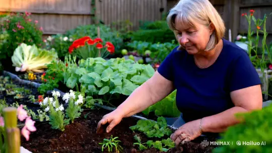 Tranquil Gardening: A Serene Afternoon with Nature – AI Generated Video | Hailuo AI