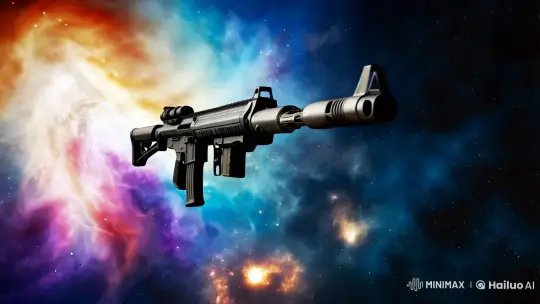 Cosmic AKM Gun: A 4K Journey Through Space – AI Generated Video | Hailuo AI