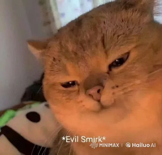 Cat with an Evil Smirk Contemplates World Domination – AI Generated Video | Hailuo AI