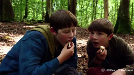 Boys Experience Hallucinogenic Magic in Verdant Forest – AI Generated Video | Hailuo AI