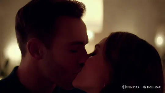 Intimate Slow-Motion Kiss in Warm-Lit Minimalist Setting – AI Generated Video | Hailuo AI