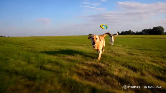 Dogs Frolicking in Nature: Joyful Exploration and Play – AI Generated Video | Hailuo AI