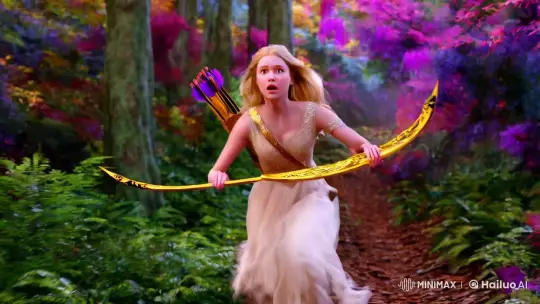 Panicked Escape of an Arched Warrior in Enchanted Forest – AI Generated Video | Hailuo AI