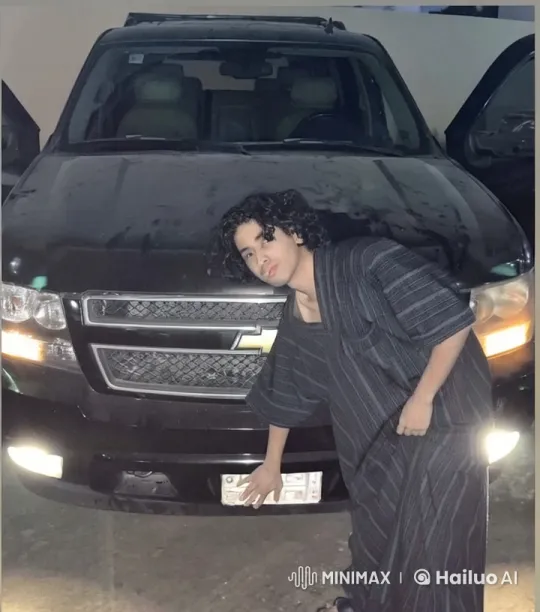 Person Smokes Leisurely by Chevrolet SUV at Night – AI Generated Video | Hailuo AI
