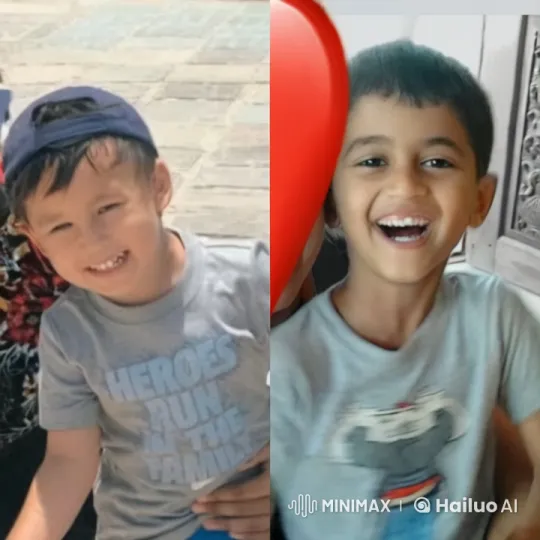 Children Embrace, Sharing Joy and Affection – AI Generated Video | Hailuo AI
