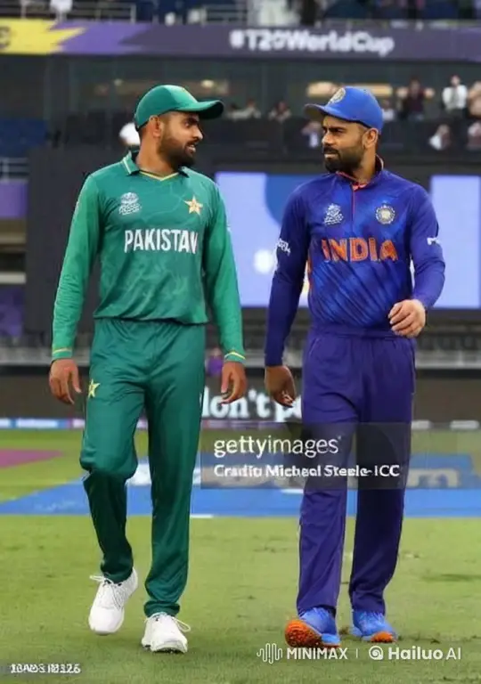 Cricket Rivalry: Pakistan vs. India Players Confrontation – AI Generated Video | Hailuo AI