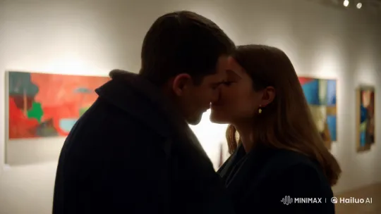 Art Gallery Kiss: A Study in Soft Light and Intimacy – AI Generated Video | Hailuo AI