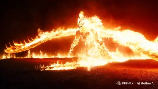 Majestic Phoenix Emerges in Fiery Cinematic Spectacle – AI Generated Video | Hailuo AI