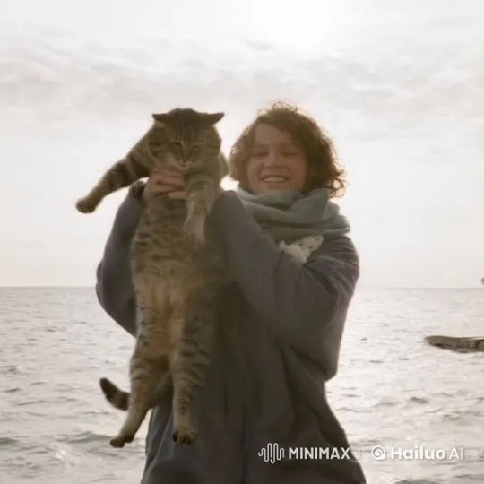 Girl Pretends to Eat Cat, Crawls to Lake, and Leaps In – AI Generated Video | Hailuo AI