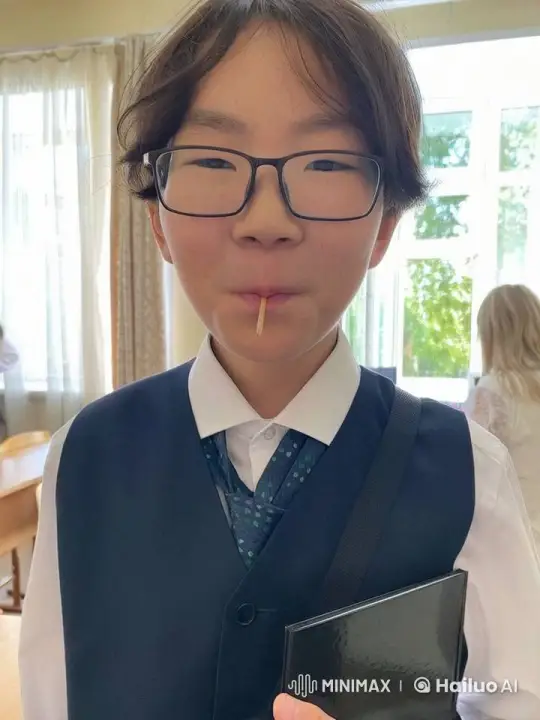 Young Person Shares Affectionate Moment in Classroom – AI Generated Video | Hailuo AI