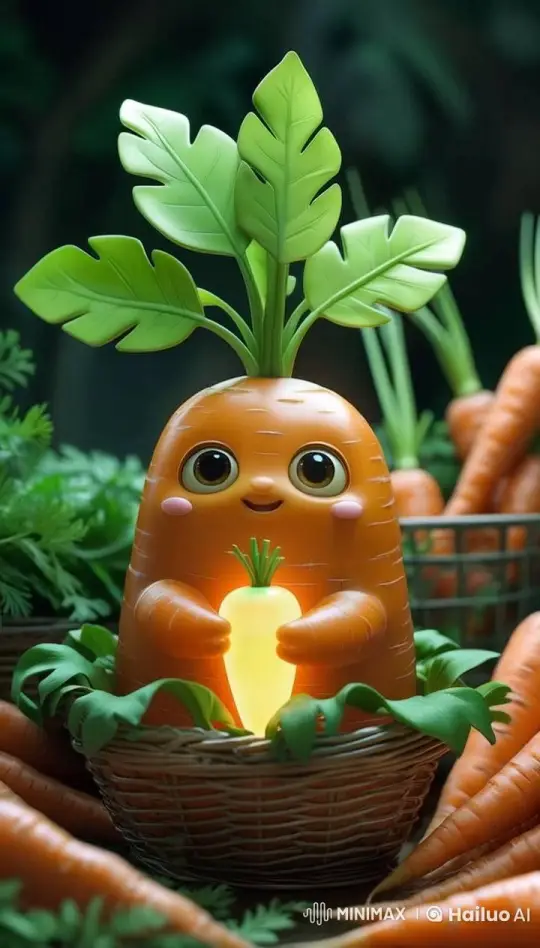 Adorable Carrot Character Enjoys Cheerful Dance – AI Generated Video | Hailuo AI