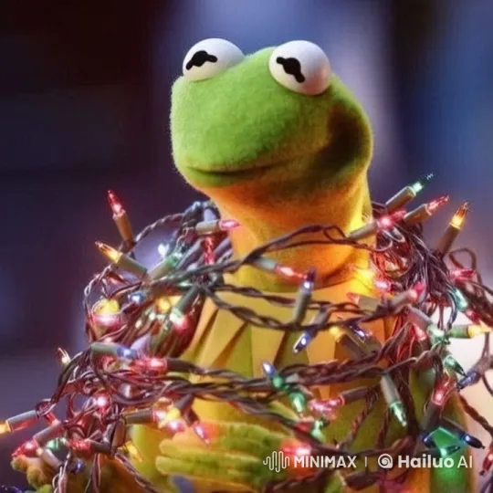 Christmas Lights Frog Puppet Animation – AI Generated Video | Hailuo AI