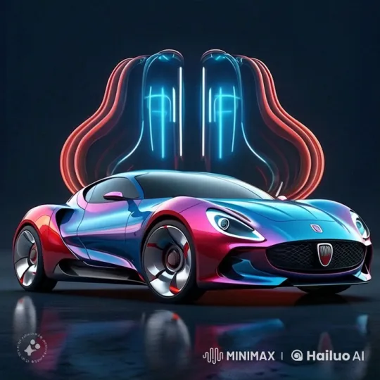 Futuristic Car with Neon Lights in Urban Night Setting – AI Generated Video | Hailuo AI