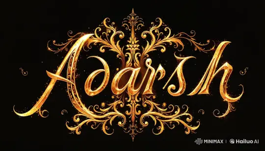 Magical 3D Reveal of 'Adarsh' with Floating Glitter – AI Generated Video | Hailuo AI