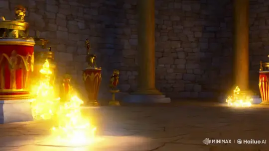Boy Admires Crown in Treasure Room's Glow – AI Generated Video | Hailuo AI