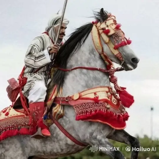 Traditional Rider on a Decorated Horse in Motion – AI Generated Video | Hailuo AI