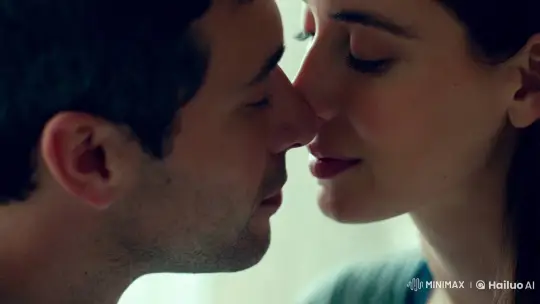 Intimate Kiss Captured in Soft-Lit, Dreamy Scene – AI Generated Video | Hailuo AI