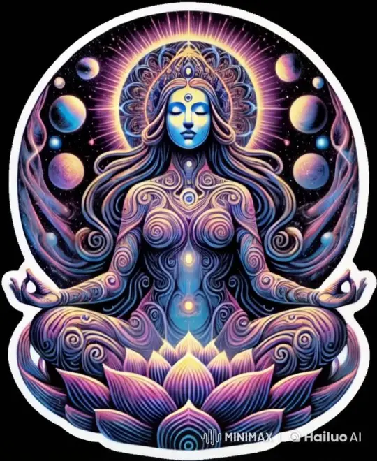 Cosmic Goddess Transforms in Vibrant Celestial Dance – AI Generated Video | Hailuo AI