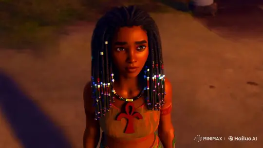 Bliss: A Young Woman Embraces Her Cosmic Heritage – AI Generated Video | Hailuo AI