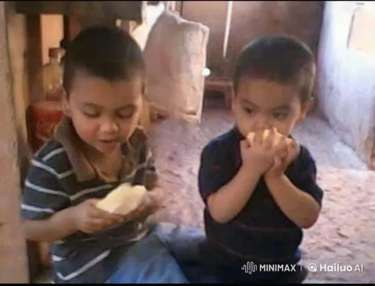 Boys Share Food and Embrace in Cozy Room – AI Generated Video | Hailuo AI