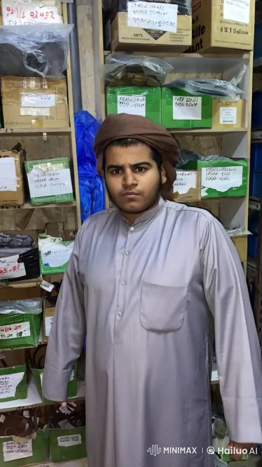 Young Man in Traditional Attire Smokes in Storage Room – AI Generated Video | Hailuo AI