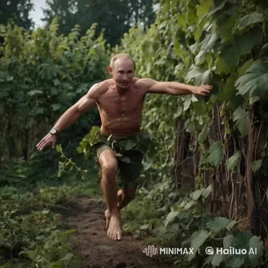 Panicked Man Fleeing Spear-Wielding Baboons in Vineyard – AI Generated Video | Hailuo AI