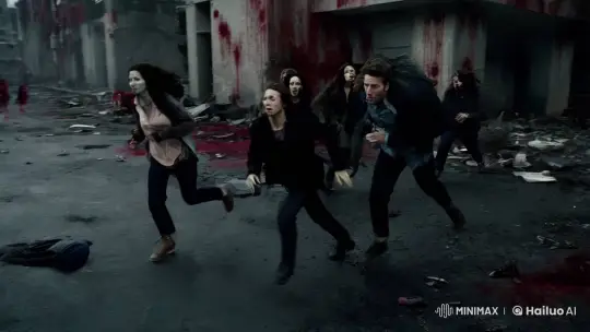 Urgent Flight from Zombies in Desolate Cityscape – AI Generated Video | Hailuo AI