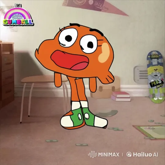 Gumball Ascends Through Space in Animated Adventure – AI Generated Video | Hailuo AI