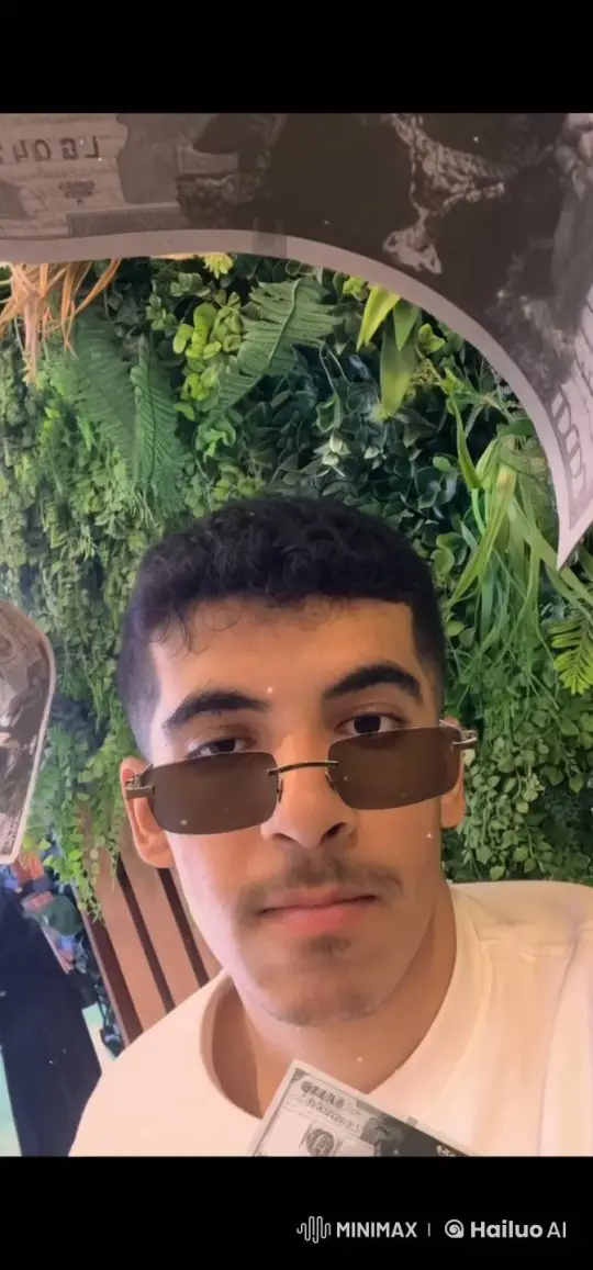 Young Man Smokes Calmly in Indoor Plant Sanctuary – AI Generated Video | Hailuo AI