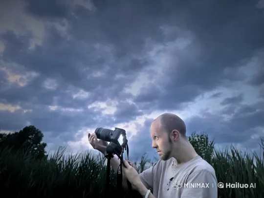 Mysterious Lights and UFO Appear in Dramatic Sky Over Grassland – AI Generated Video | Hailuo AI