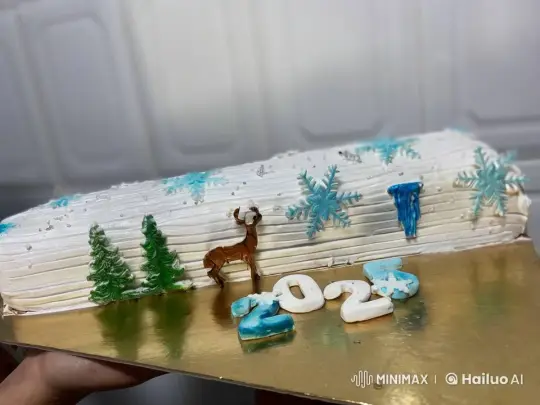 Roll Cake with Gazelle Decoration Walks Away – AI Generated Video | Hailuo AI