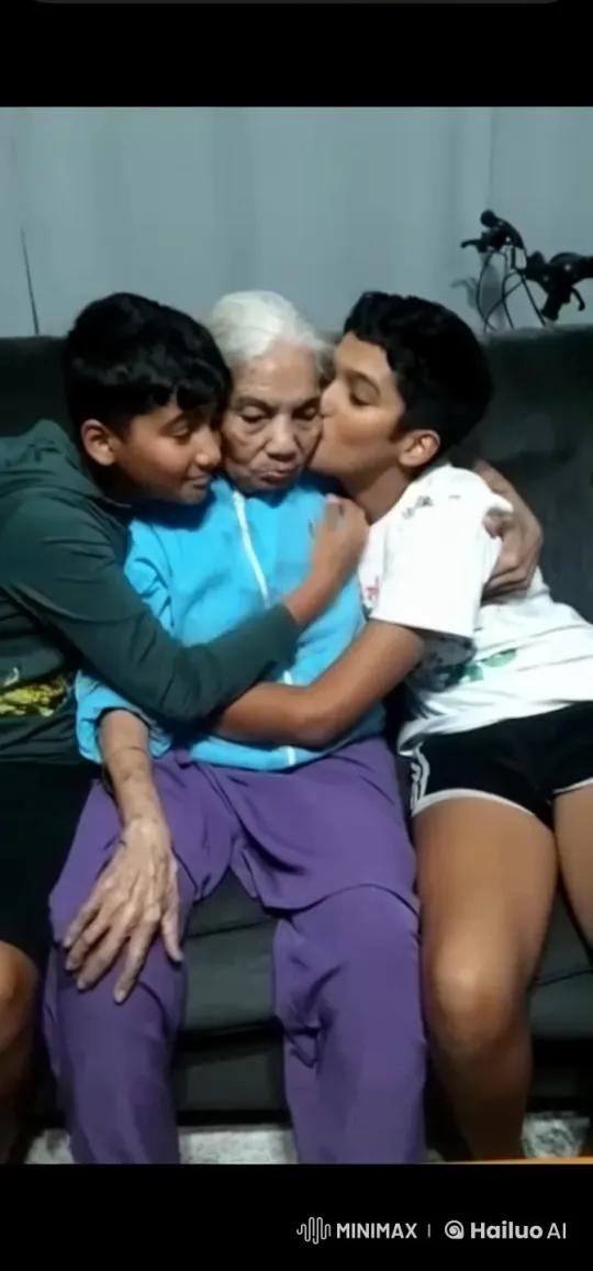 Affectionate Family Moment Captured on Camera – AI Generated Video | Hailuo AI