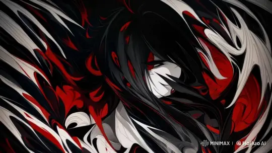 Dramatic Live2D Animation with Swirling Colors and Human Figure – AI Generated Video | Hailuo AI