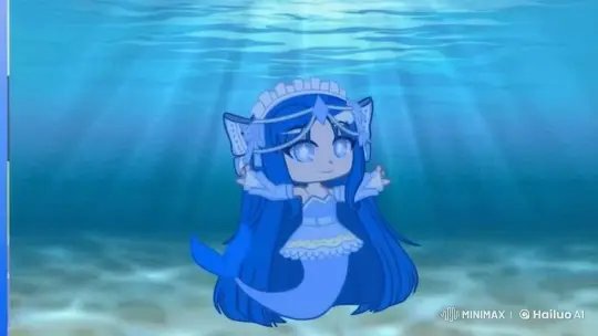 Adorable Blue Mermaid Catfish Enchanting Underwater Dance – AI Generated Video | Hailuo AI