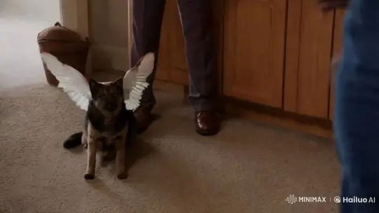 Flying Cat Visits Canine Brother – AI Generated Video | Hailuo AI