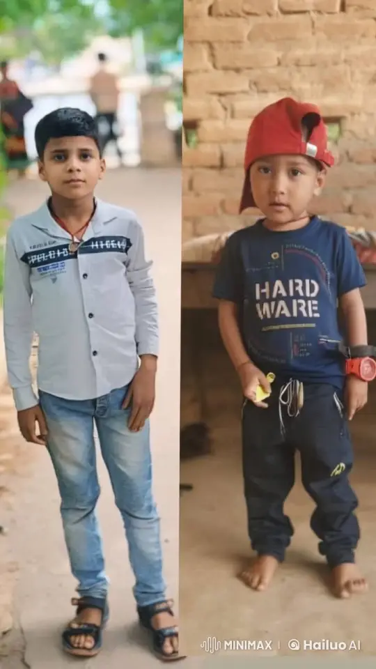 Boys Share Tender Moment in Split-Screen Video – AI Generated Video | Hailuo AI