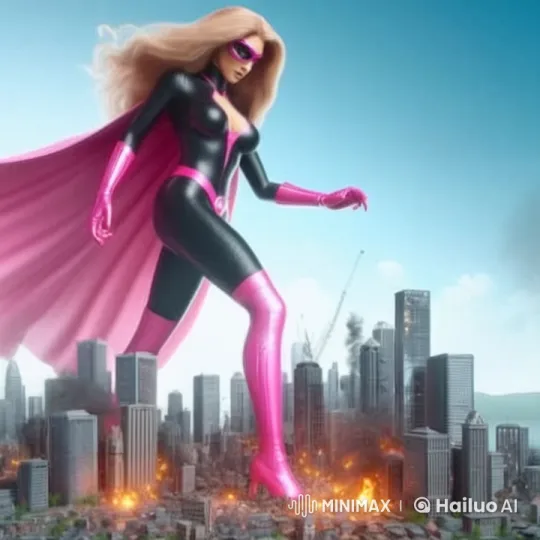 Giantess Supervillain Destroys City in Live2D Animation – AI Generated Video | Hailuo AI