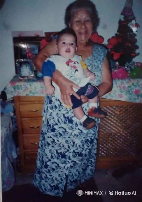 Elderly Woman Holds Baby, Celebrates Christmas Spirit – AI Generated Video | Hailuo AI