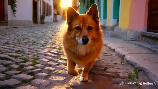 Aesthetic Portrayal of Bruno, the Cat-Mimicking Dog – AI Generated Video | Hailuo AI