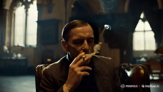Contemplative Man in Vintage Room with Smoky Aesthetic – AI Generated Video | Hailuo AI
