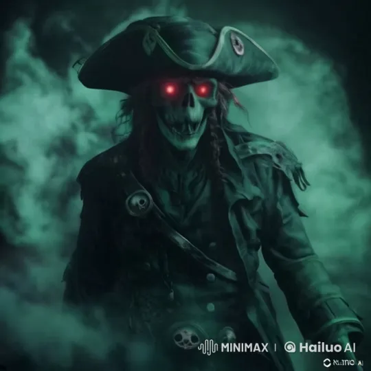 Pirate Ghost Transforms into Marilyn Monroe-Inspired Figure – AI Generated Video | Hailuo AI