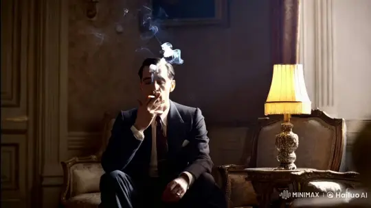 Contemplative Man in an Ornate, Dimly Lit Room – AI Generated Video | Hailuo AI