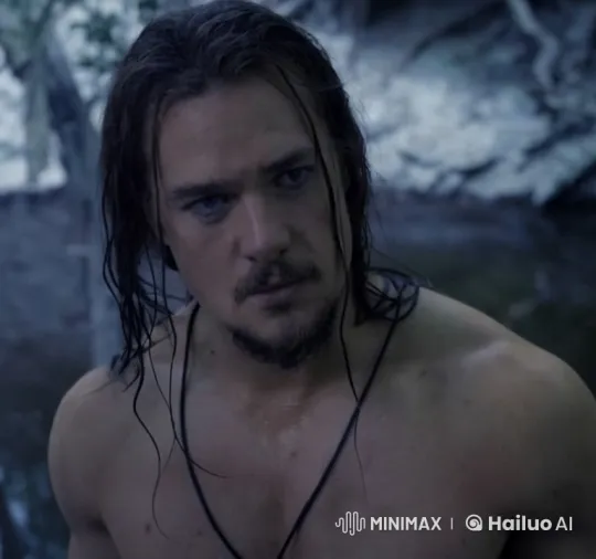 Contemplative Man Smokes by a Forest Stream – AI Generated Video | Hailuo AI
