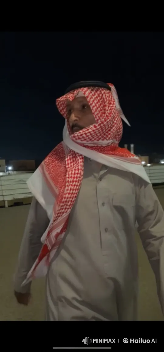 Man Smokes Calmly at Night in Traditional Attire – AI Generated Video | Hailuo AI