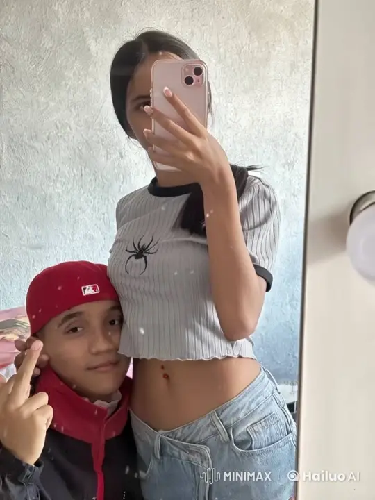 Girl Takes Selfie, Kisses Boy in Sweet Moment – AI Generated Video | Hailuo AI