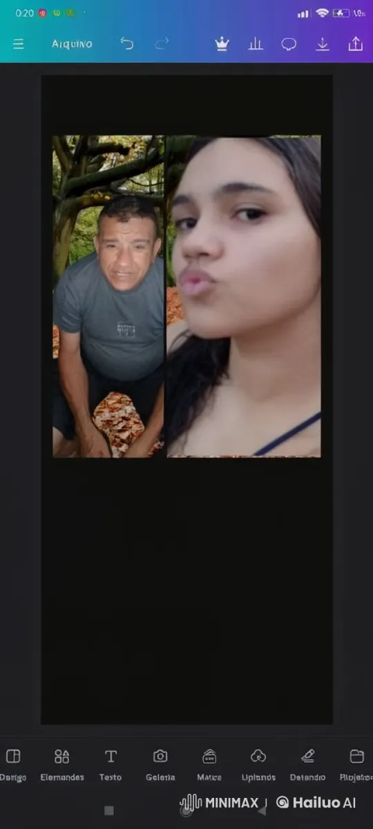Affectionate Split-Screen Interaction with Kissing Gestures – AI Generated Video | Hailuo AI